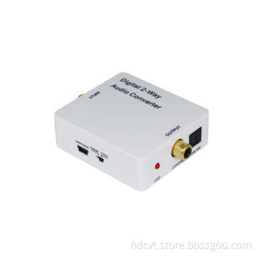 Digital 2-way Audio Converter, Coaxial to Toslink or Toslink to Coaxial